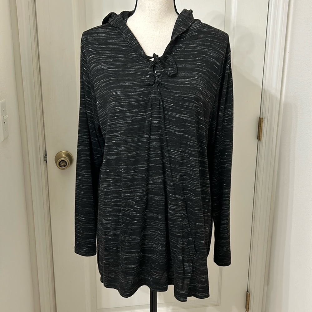 RBX Grey Hoodie Abstract Striping Sz 2x